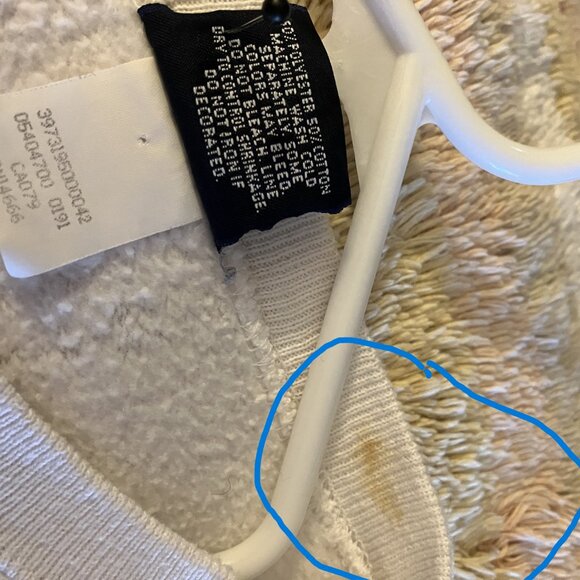 VTG TEMPLE University OWLS white sweatshirt (tag cut)  Sz L  womens pre-owned - Picture 4 of 12